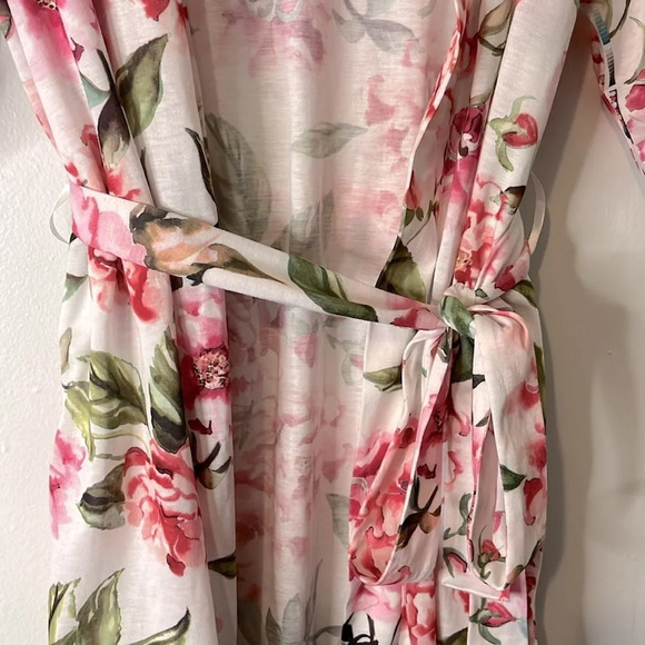 Show Me Your MuMu Brie Garden of Blooms Floral Robe w/ Tie Sz: O/S - Picture 4 of 7